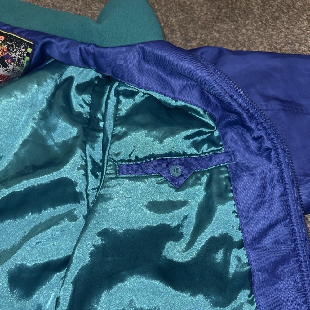 Vintage Nike Jacket Mens Medium Blue Red Ski Snow Windbreaker 90s YKK 95 - Picture 14 of 16